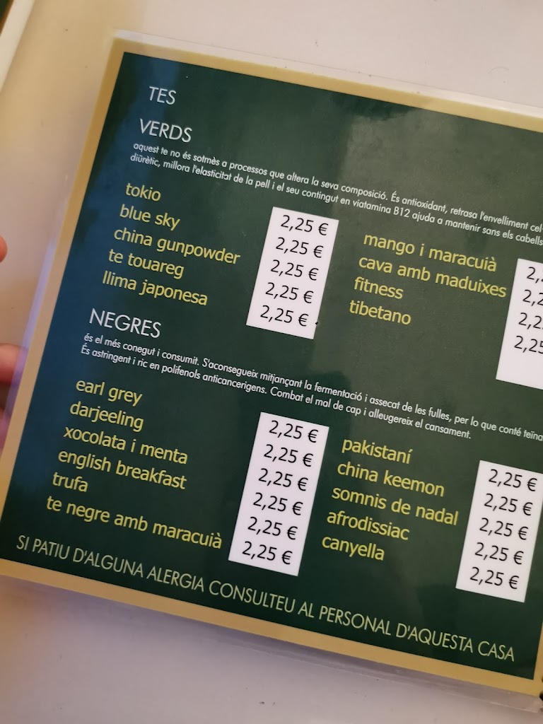 L'Antic Cafe del Mar (Badalona) — Carta