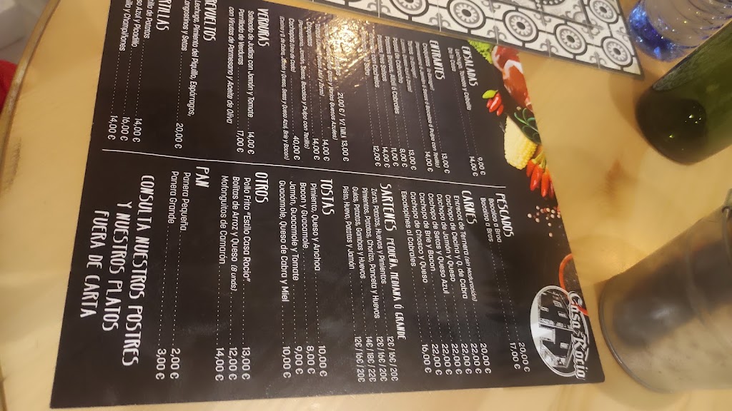 Casa Rocio — Carta