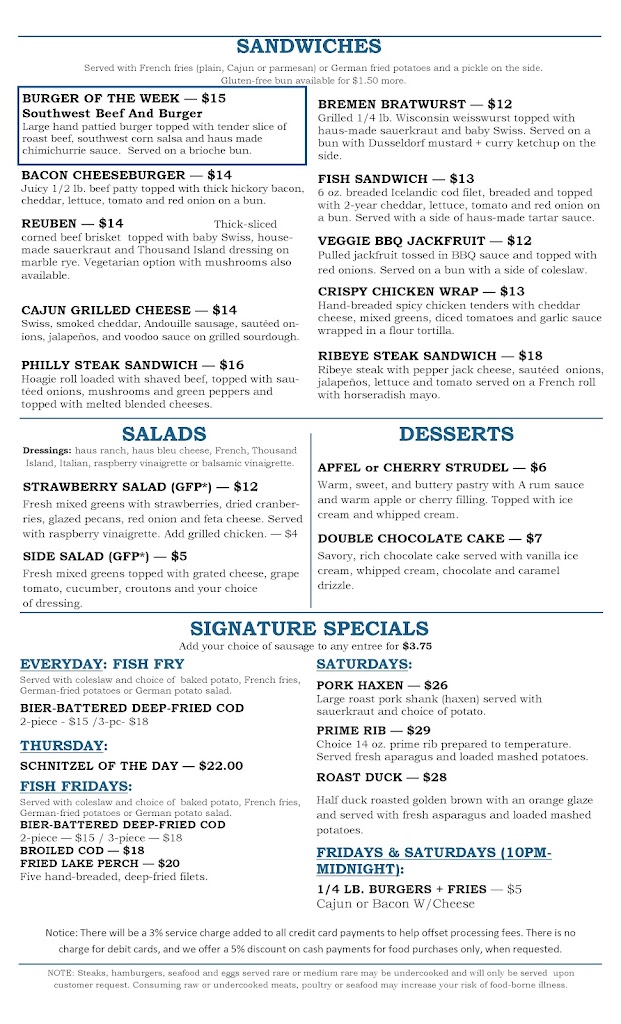  Essen Haus Restaurant and Bar