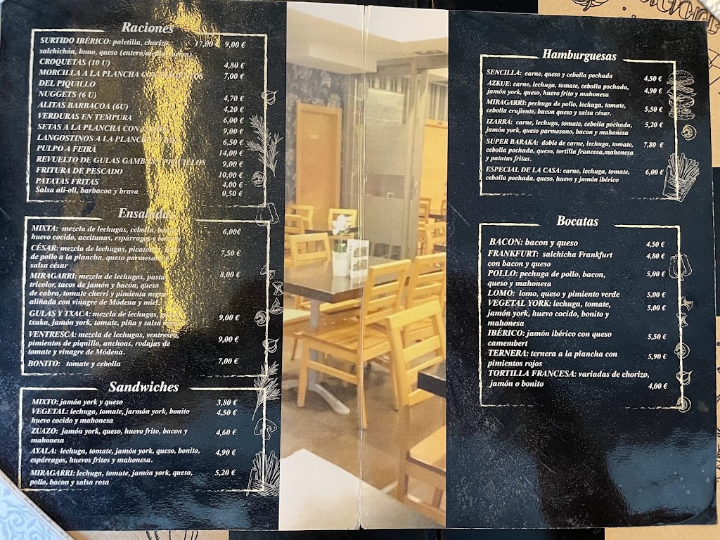 Restaurante Miragarri — Carta