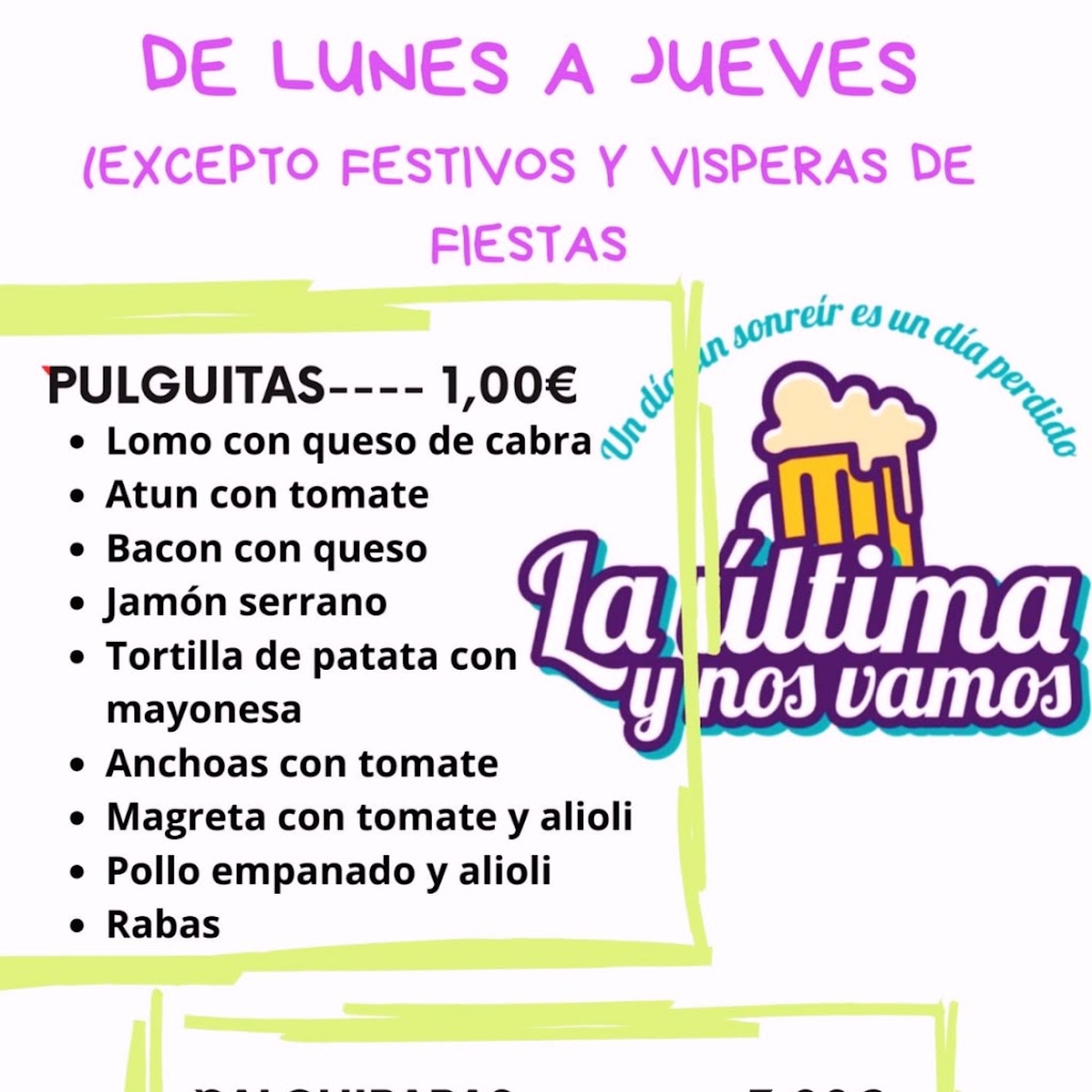 La ultima y nos vamos — Carta