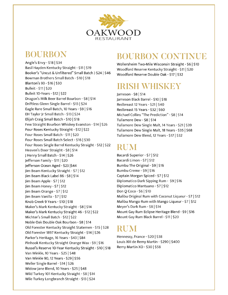  Oakwood Restaurant and Bar