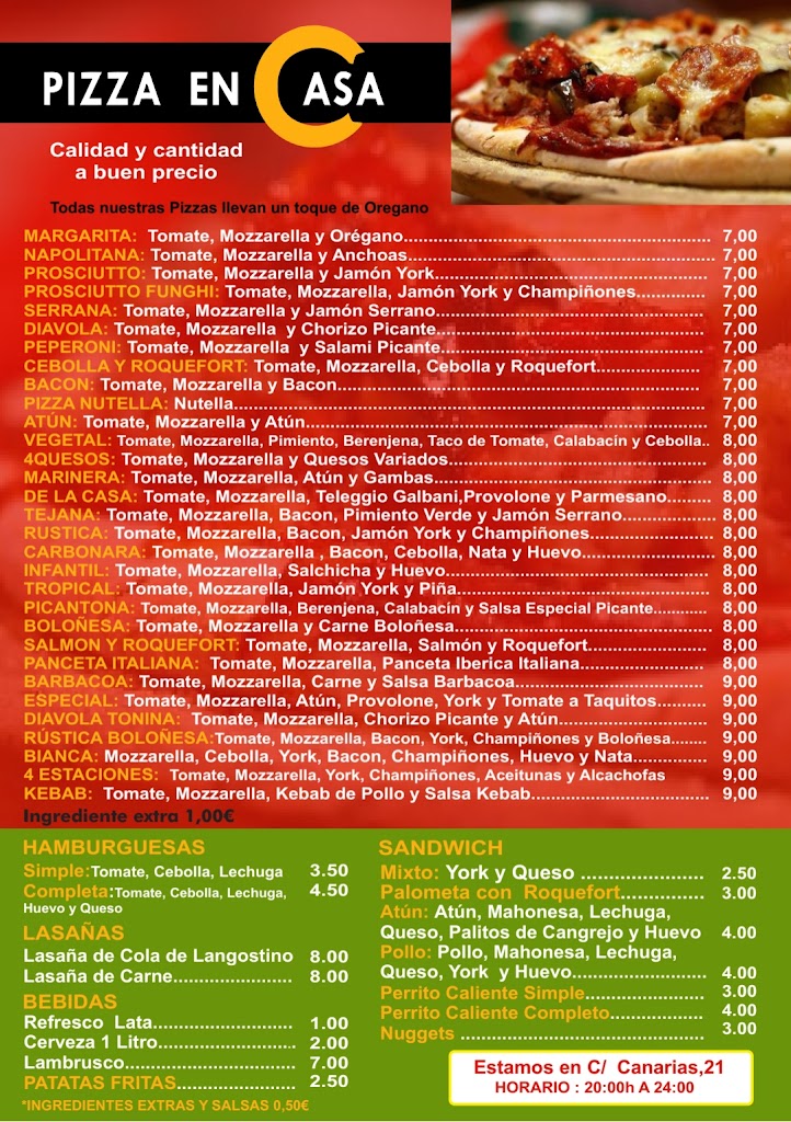 Pizza en casa — Del propietario