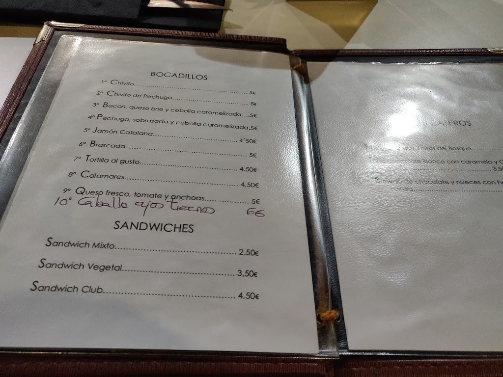 Bar restaurante El Pintxito — Carta