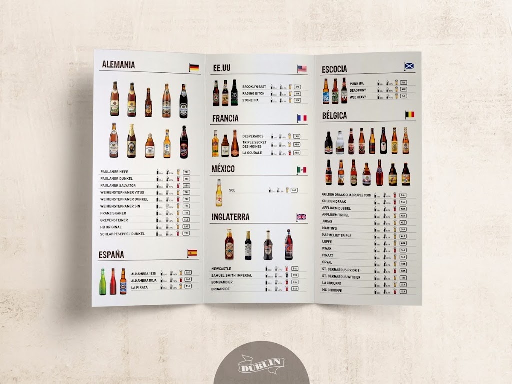 Dublin Irish Pub — Carta