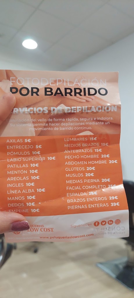 PELUQUERIAS LOW COST SAN FERNANDO — Carta