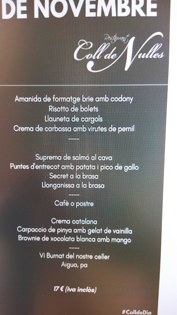 Coll de Nulles — Carta