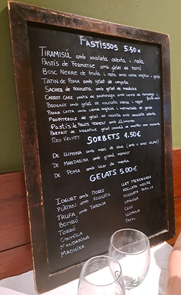 Restaurante La Trebbia — Carta