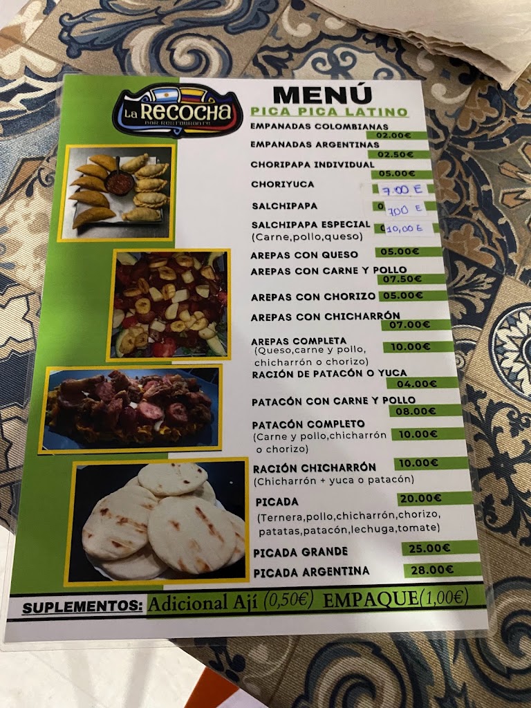 La Recocha — Carta