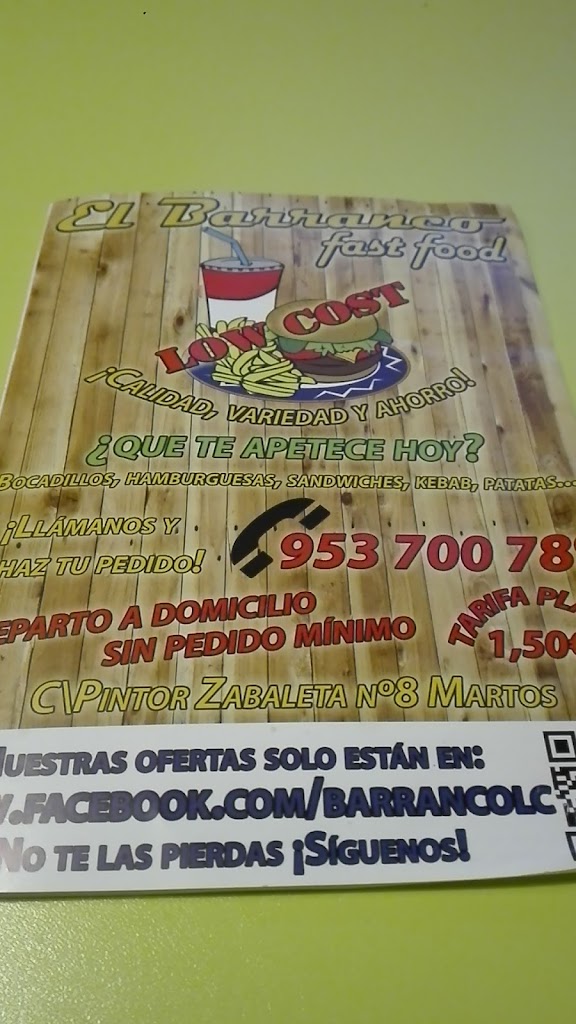 Asador de Pollos El Barranco 1 — Carta
