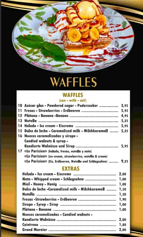 Cafe Le Parisien — Carta