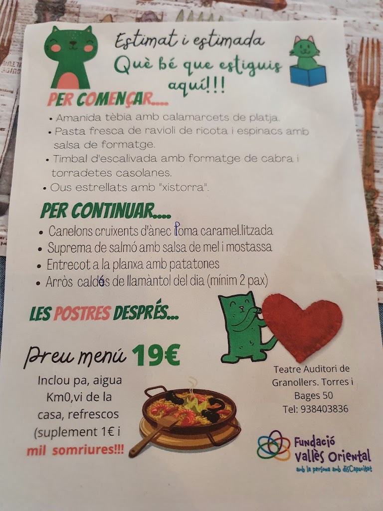 Restaurant El Gato Verde — Carta