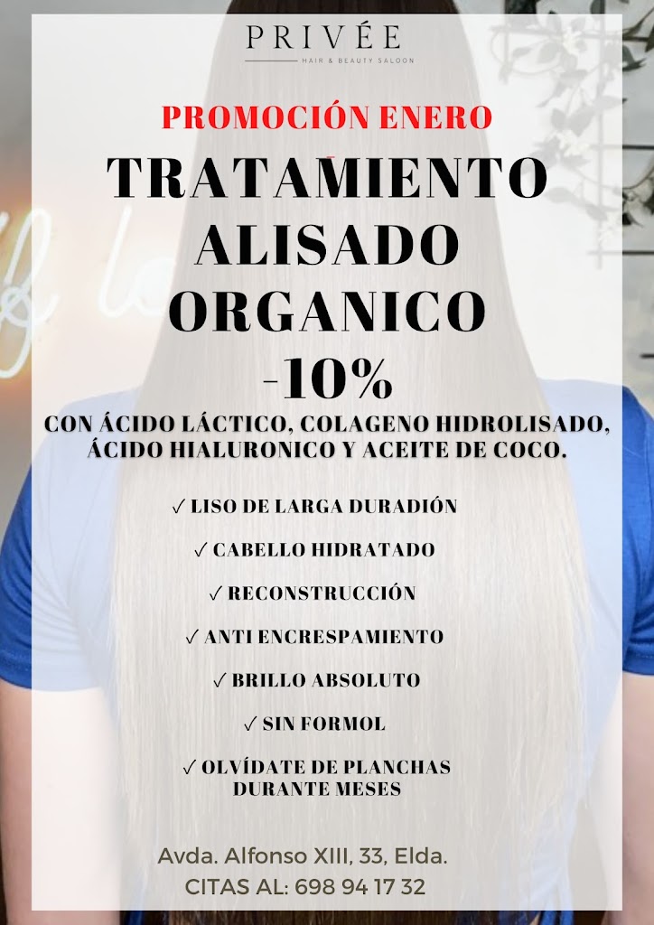 PRIVEE SALOON peluqueria y estetica — Carta