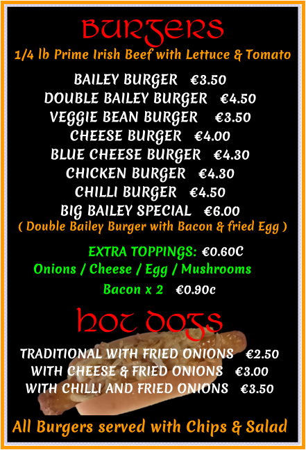 The Irish Bailey — Carta