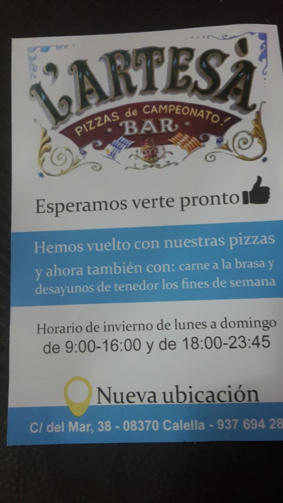 Restaurant Sarabia — Carta