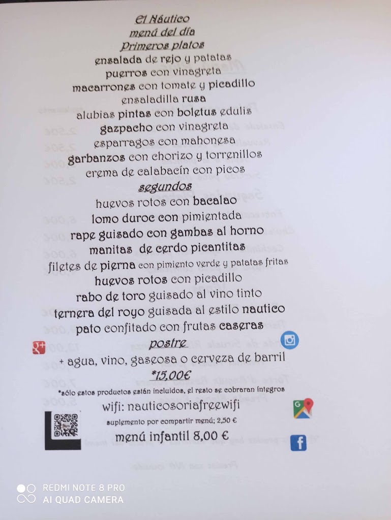 Restaurante El molinero Asador — Carta