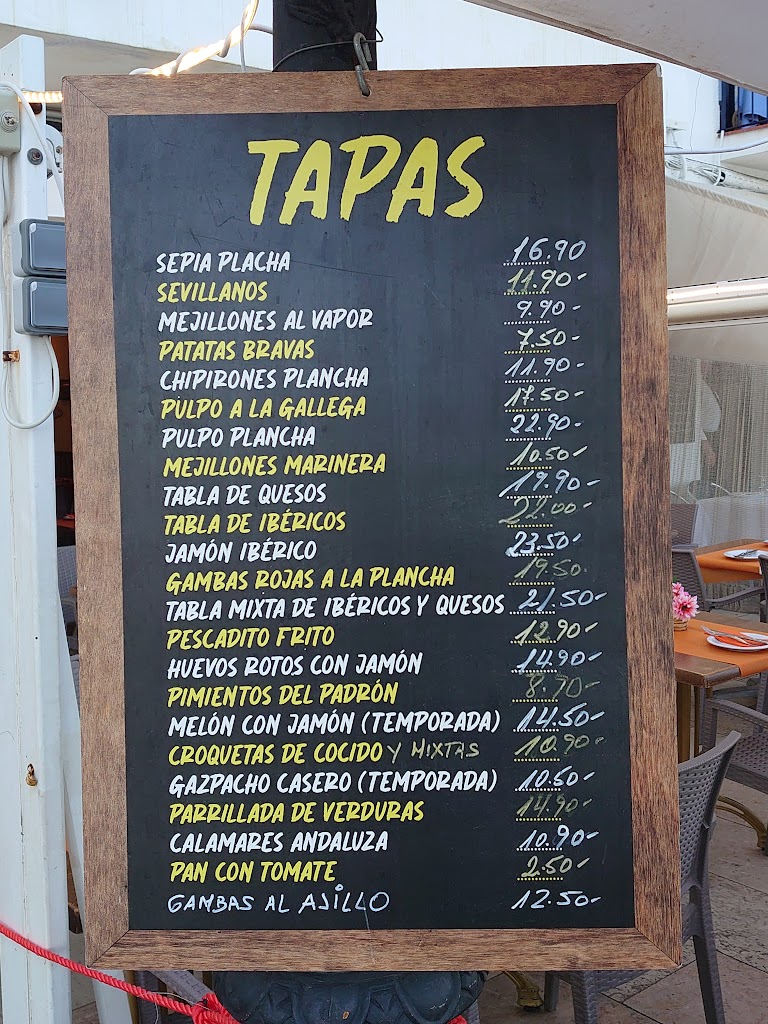 Restaurante Yamuna — Carta