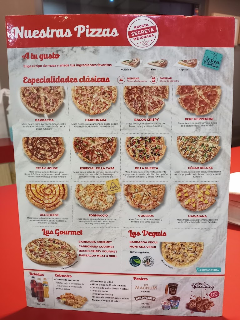 Telepizza Esplugues - Comida a Domicilio — Carta
