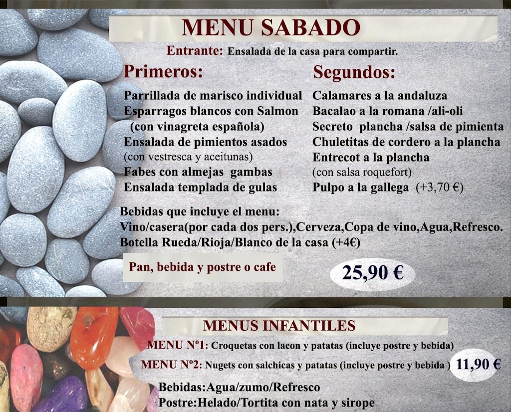 Restaurante Marisqueria Gerade — Carta