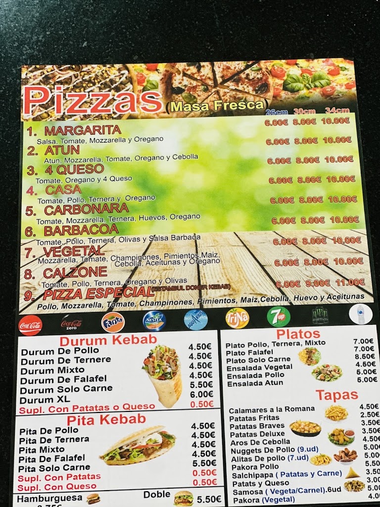 Istanbul Doner Kebab & Pizzeria — Carta