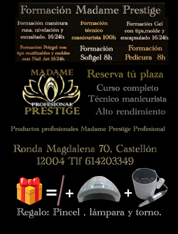 Formacion y cursos de unas y belleza en Castellon Madame Prestige Profesional