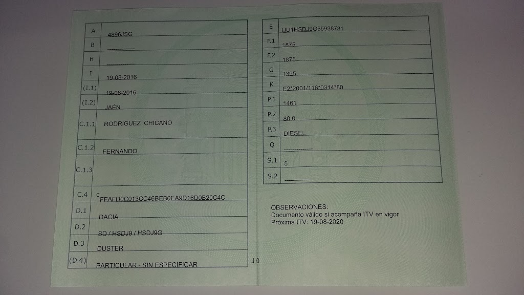 Miguel Moral Beltran — Carta