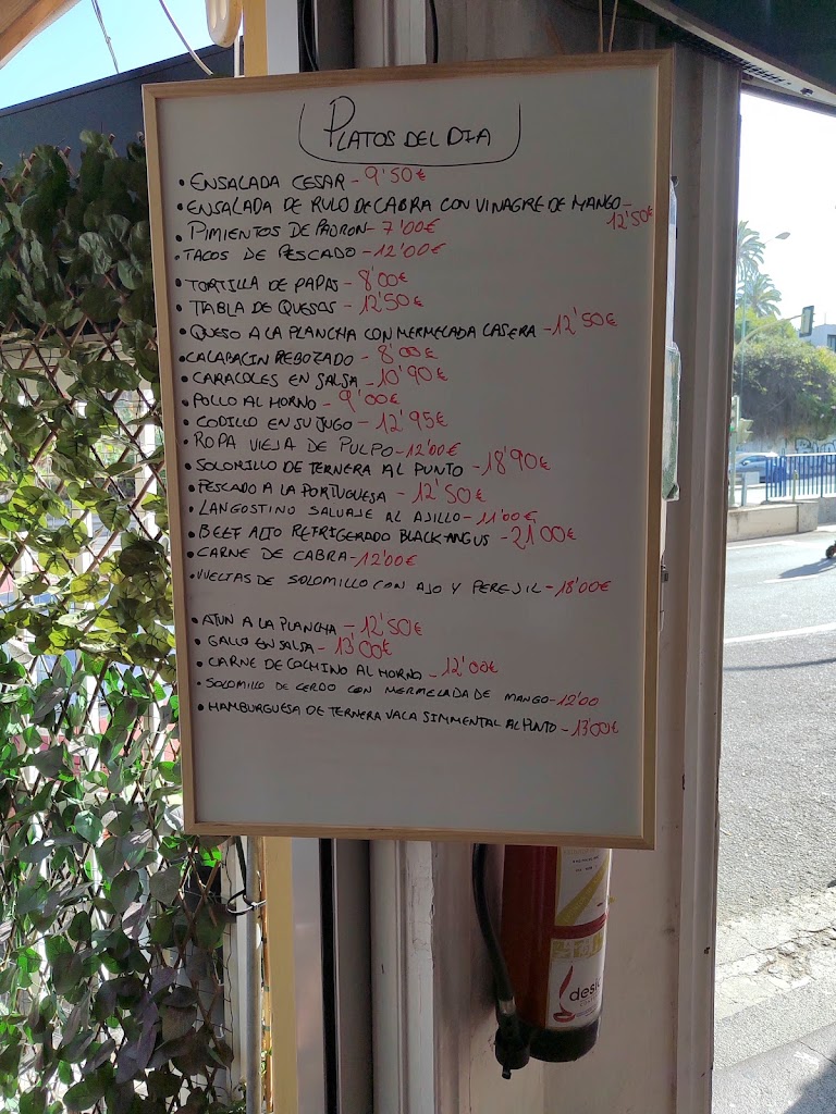 Bar Cafeteria Ca' Miguelito — Carta