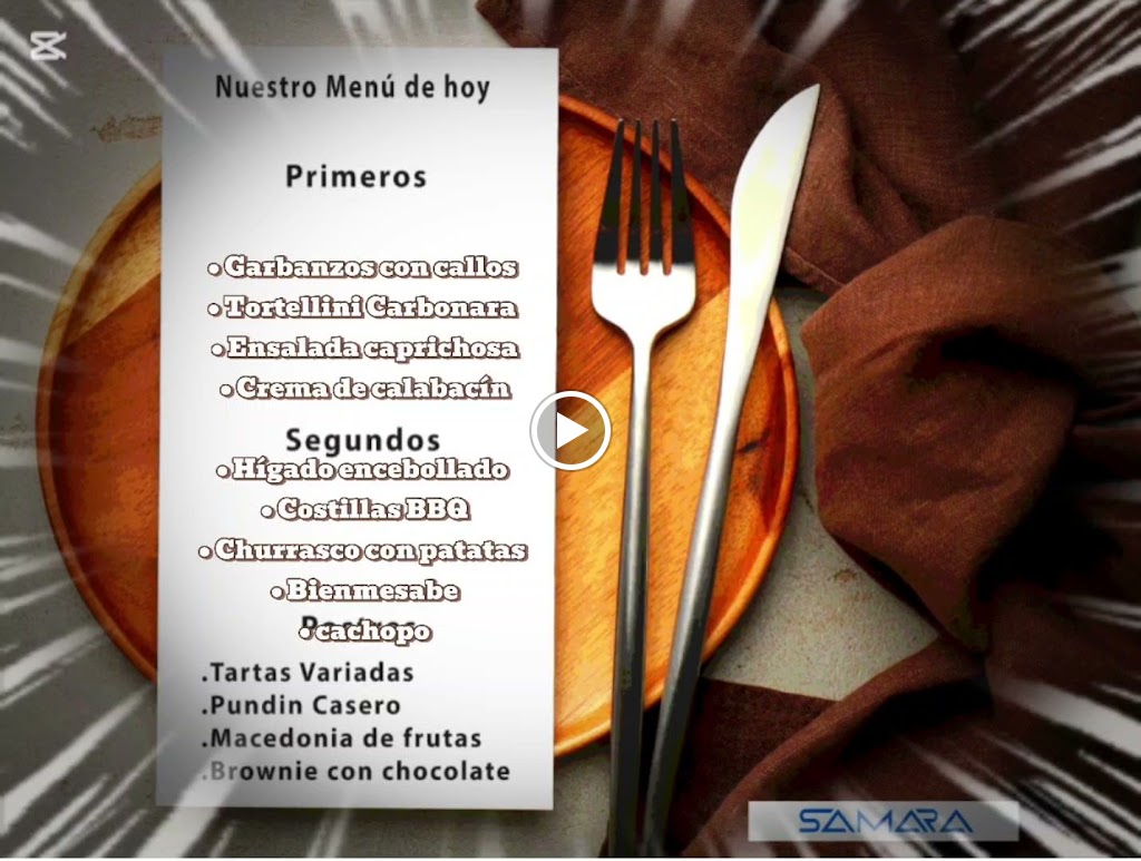 Gastrobar-Pub Samara — Carta