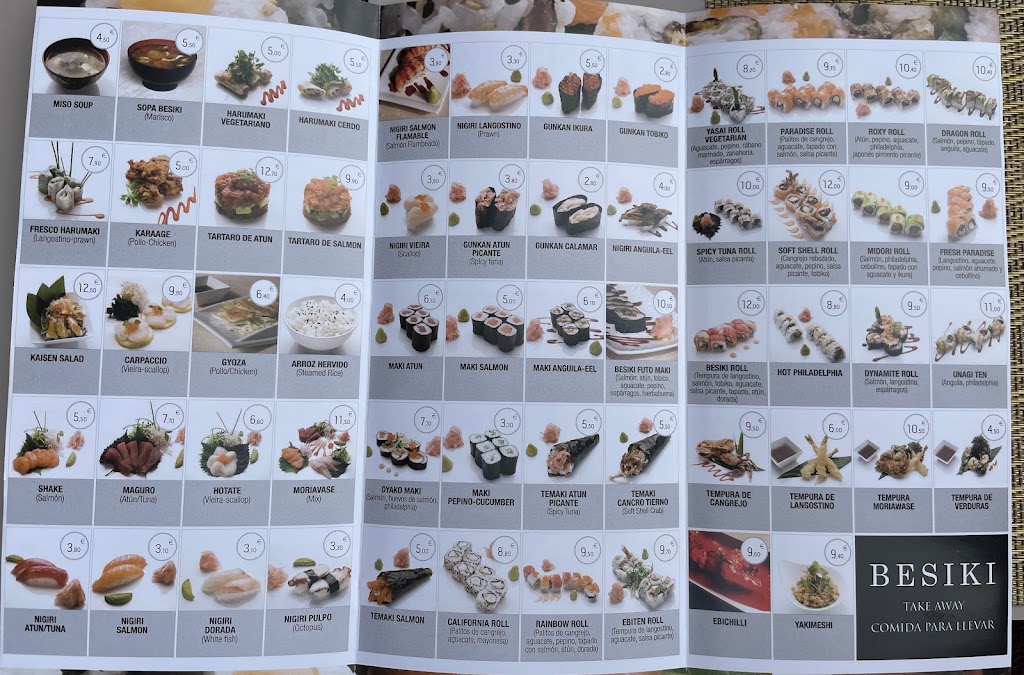 Besiki Sushi Palmanova — Carta