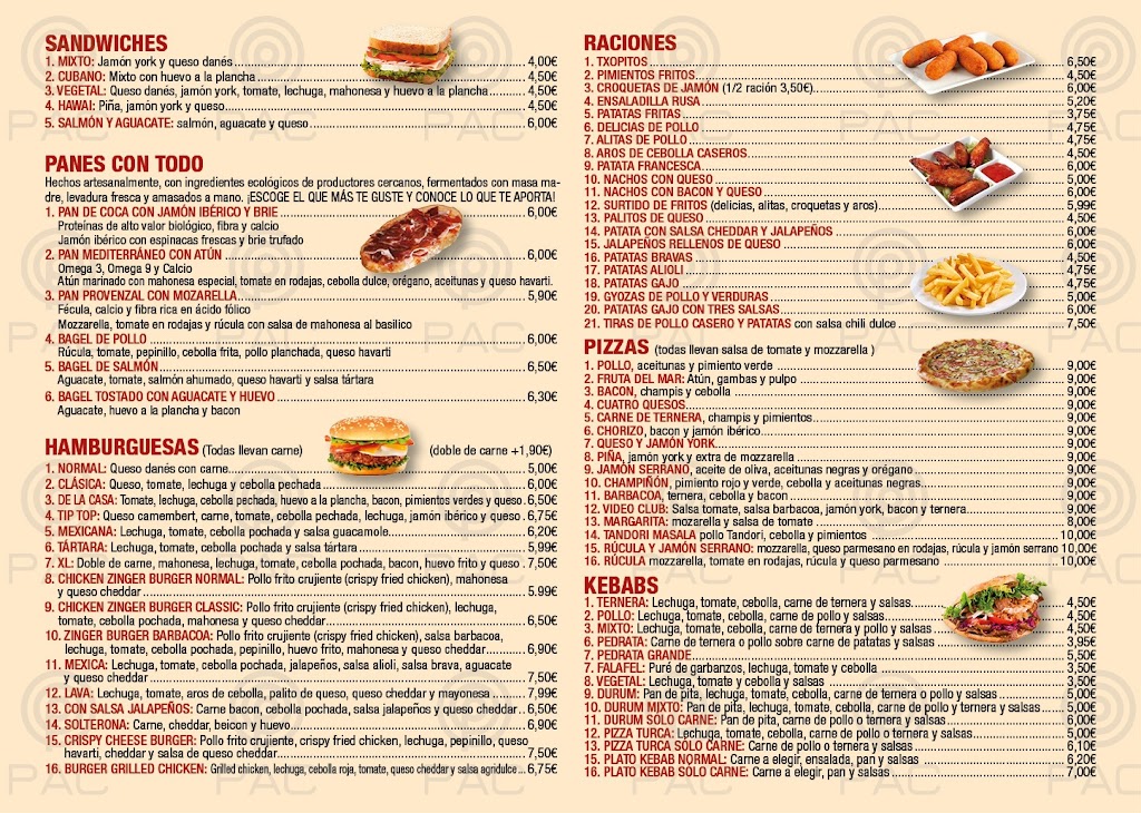 Tip Top Hamburgueseria Portugalete — Carta