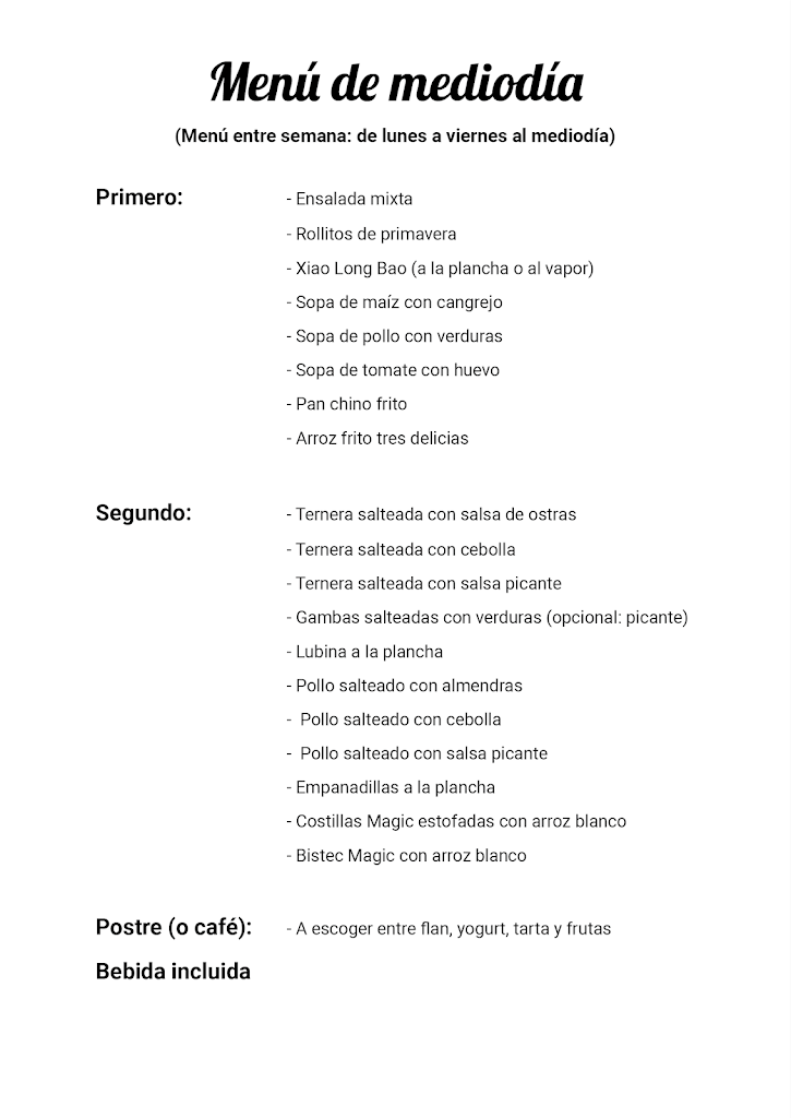La Cantonada de les Barriques — Carta