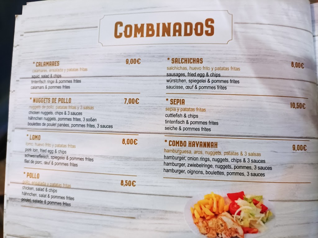 HavannaH Cafeteria & Taperia — Carta