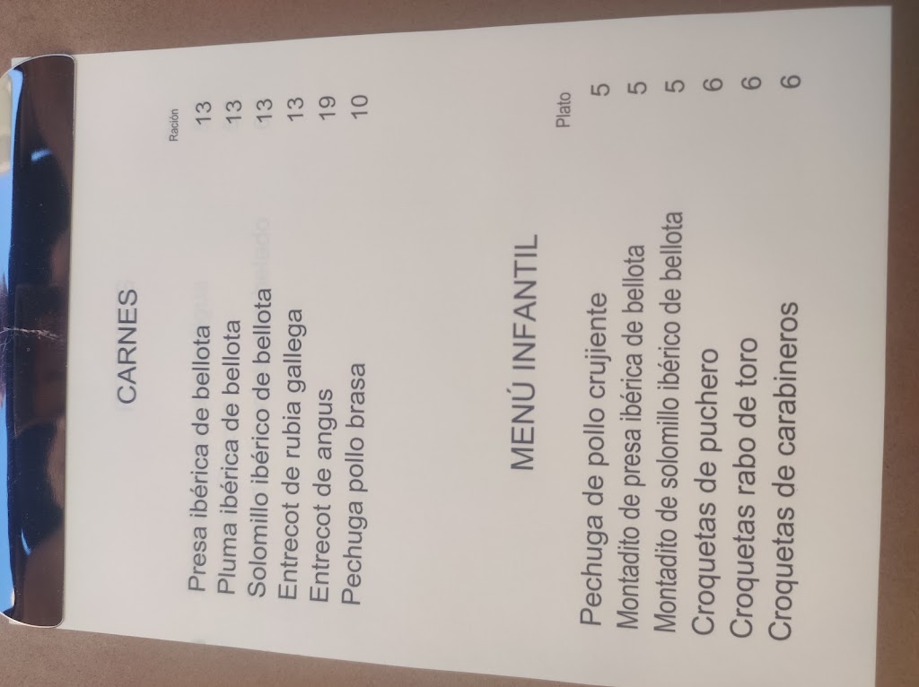 RESTAURANTE RASCON — Carta