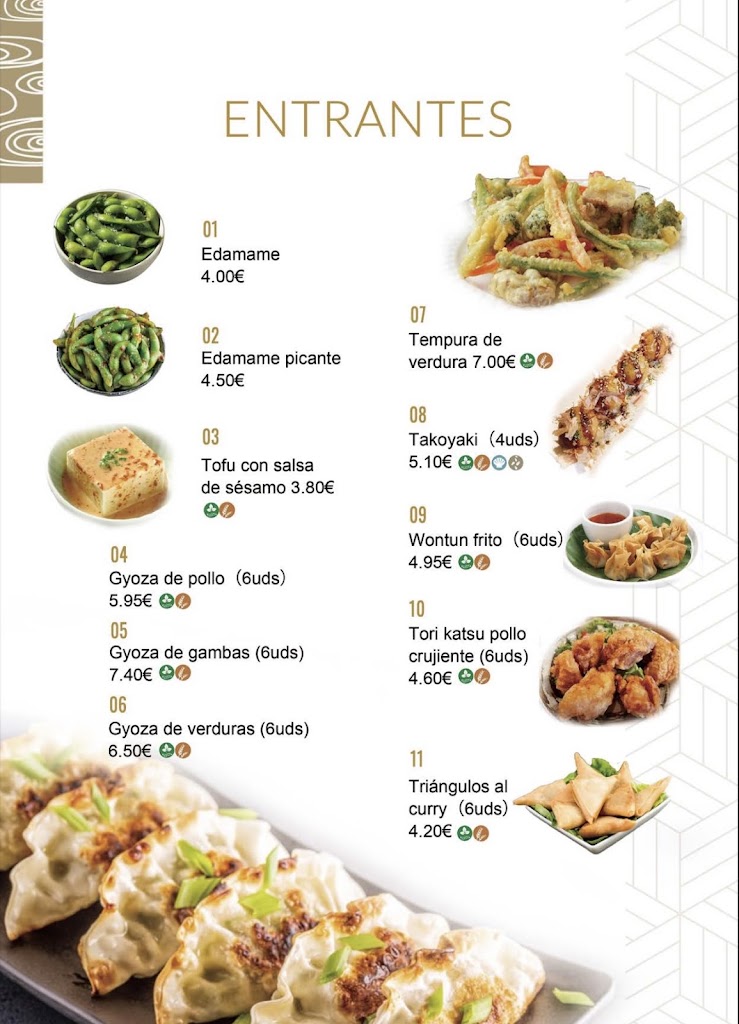 Restaurante Sushi Limon — Carta