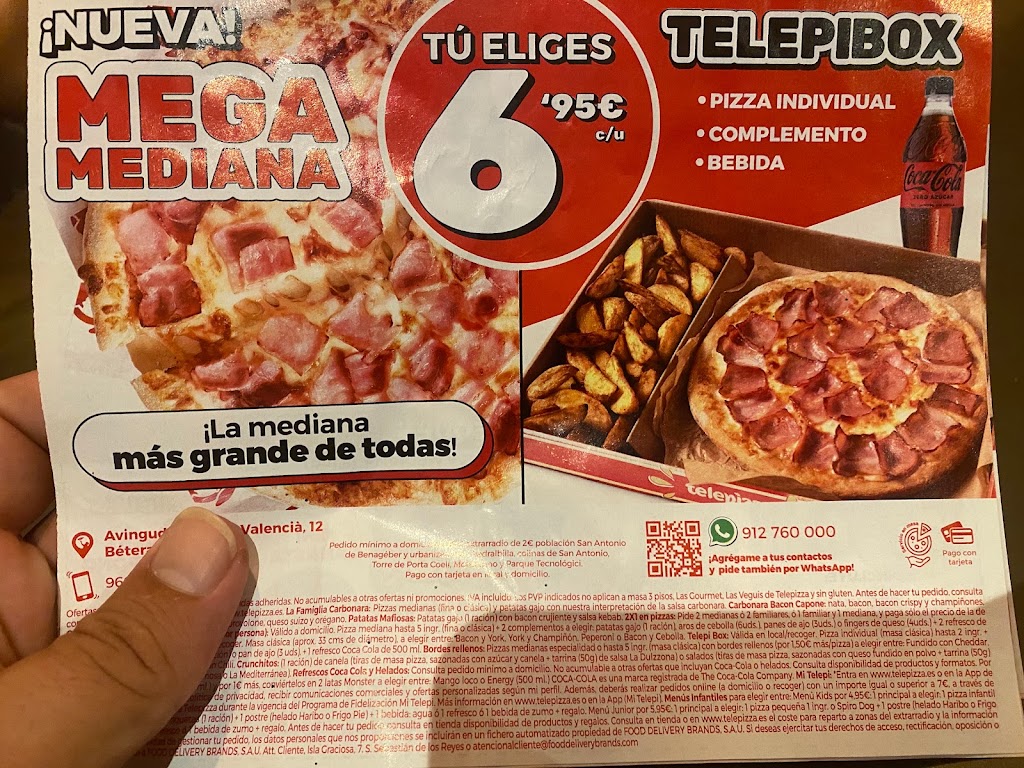 Telepizza Betera - Comida a domicilio — Carta