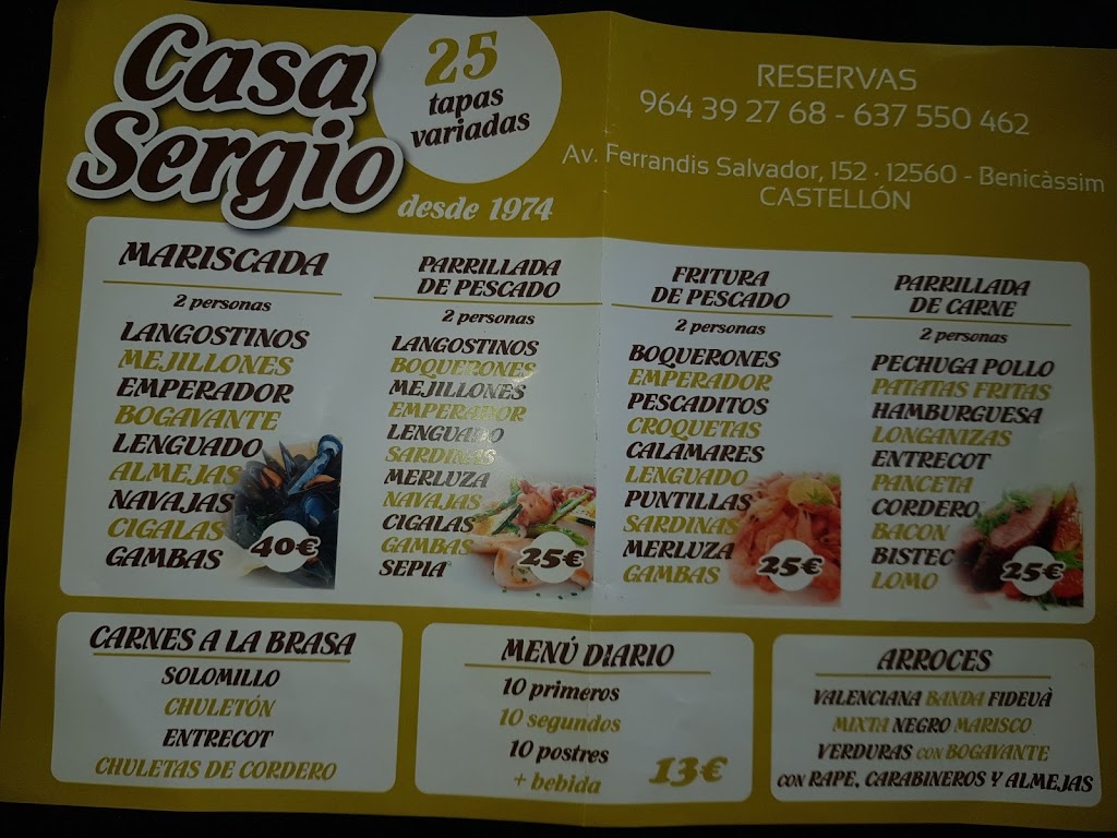 Casa Sergio — Carta