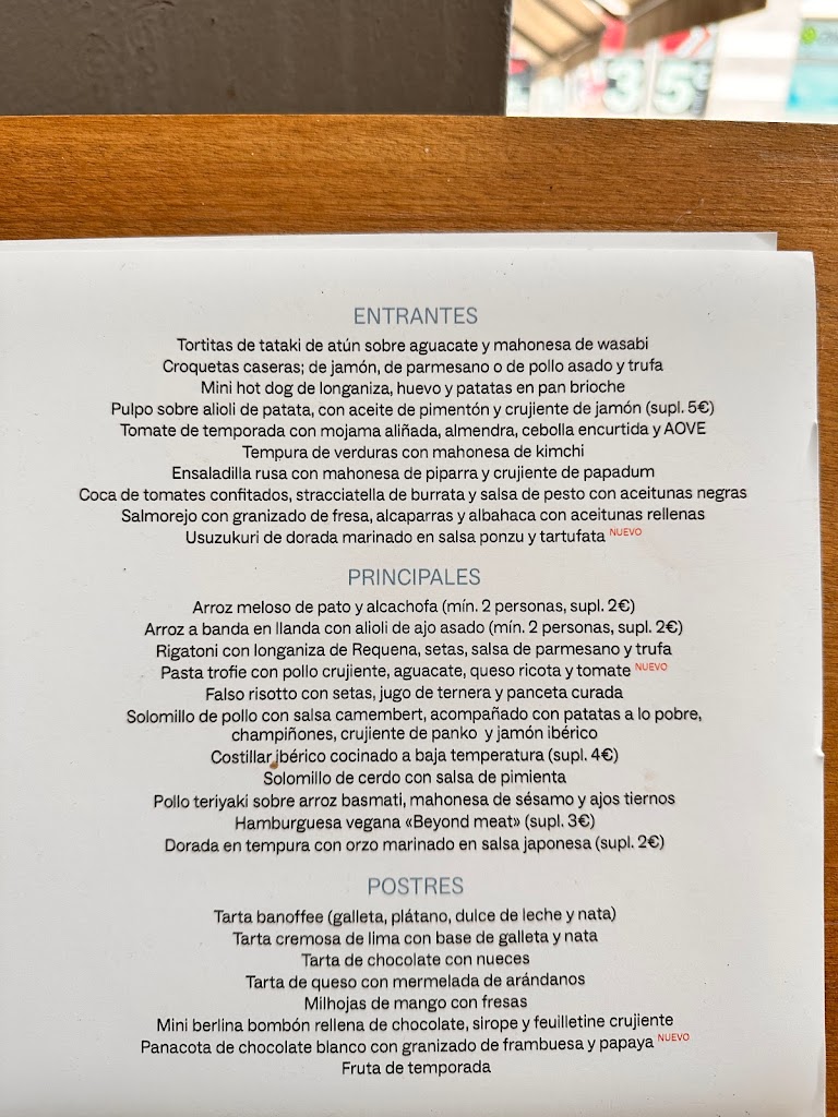 Saona Sagunto — Carta