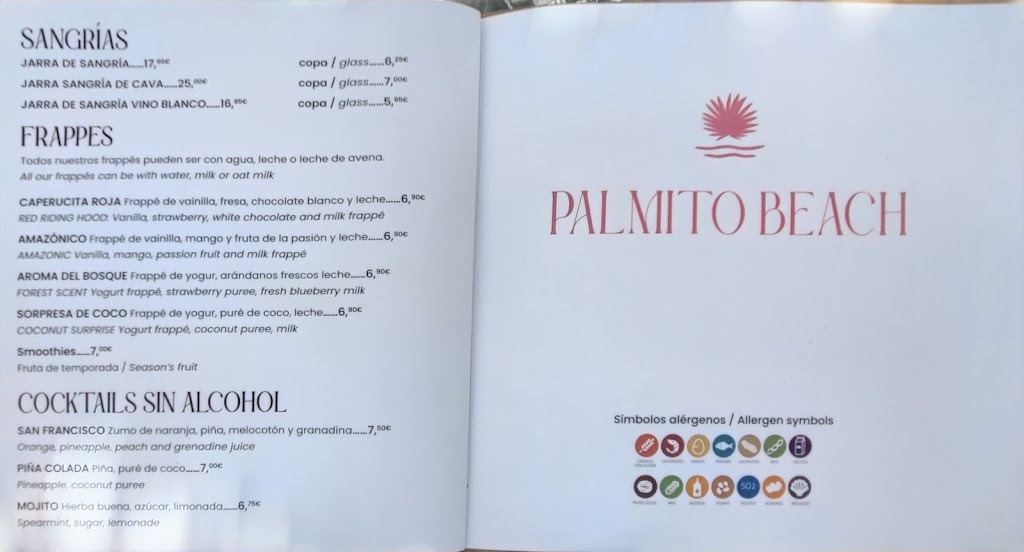 Palmito Beach — Carta
