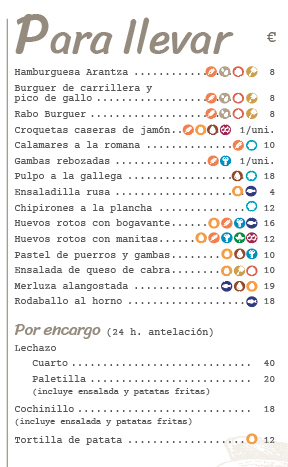 Monaco Restauracion — Carta
