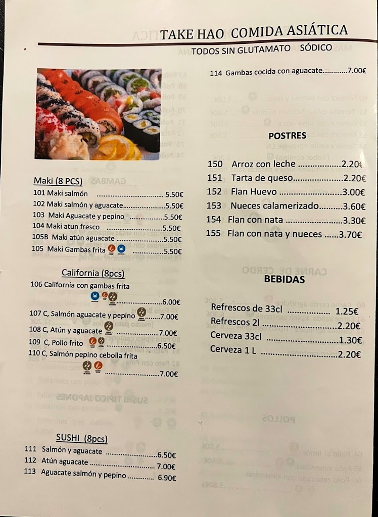 Restaurante BAO — Carta