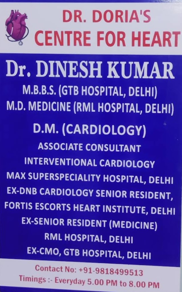 Dr. Dr Doria S Centre For Heart Dr Dinesh Kumar Dm Cardiology