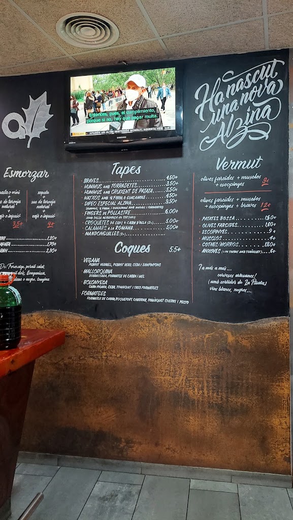 Bar Alzina — Carta