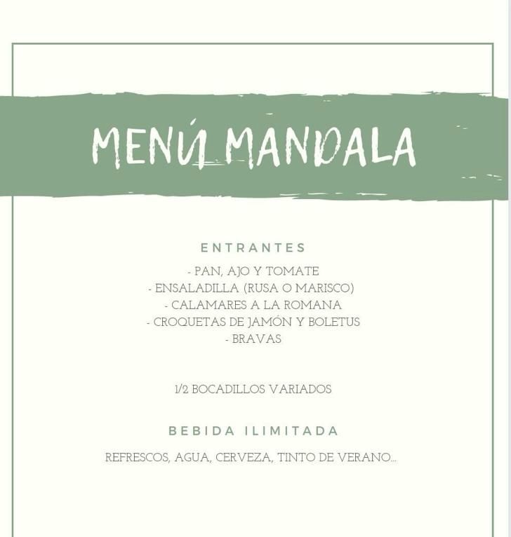 Mandala coffee and foods — Carta