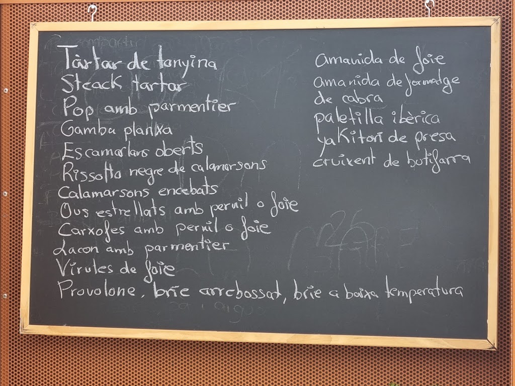Tourmalet restaurant — Carta