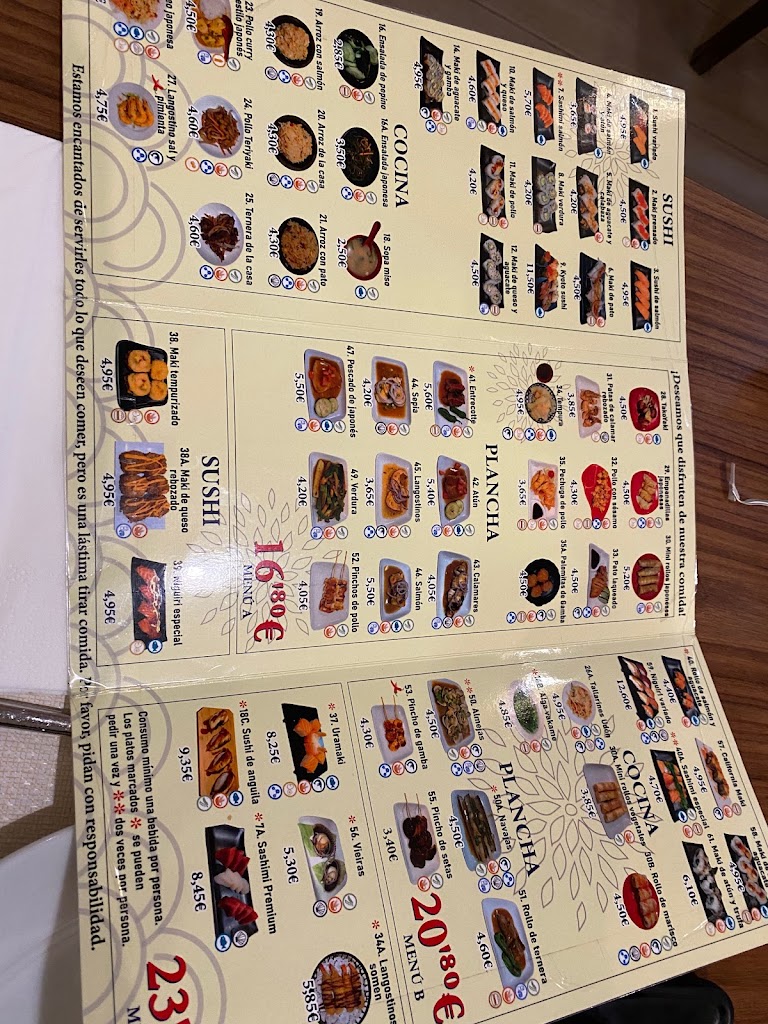 Restaurante Japones KYOTO — Carta
