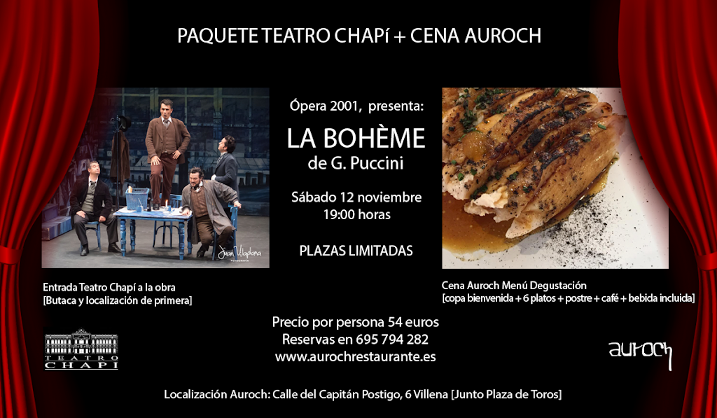 Restaurante Auroch — Carta