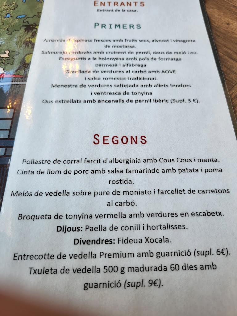 Xocala Restaurante — Carta
