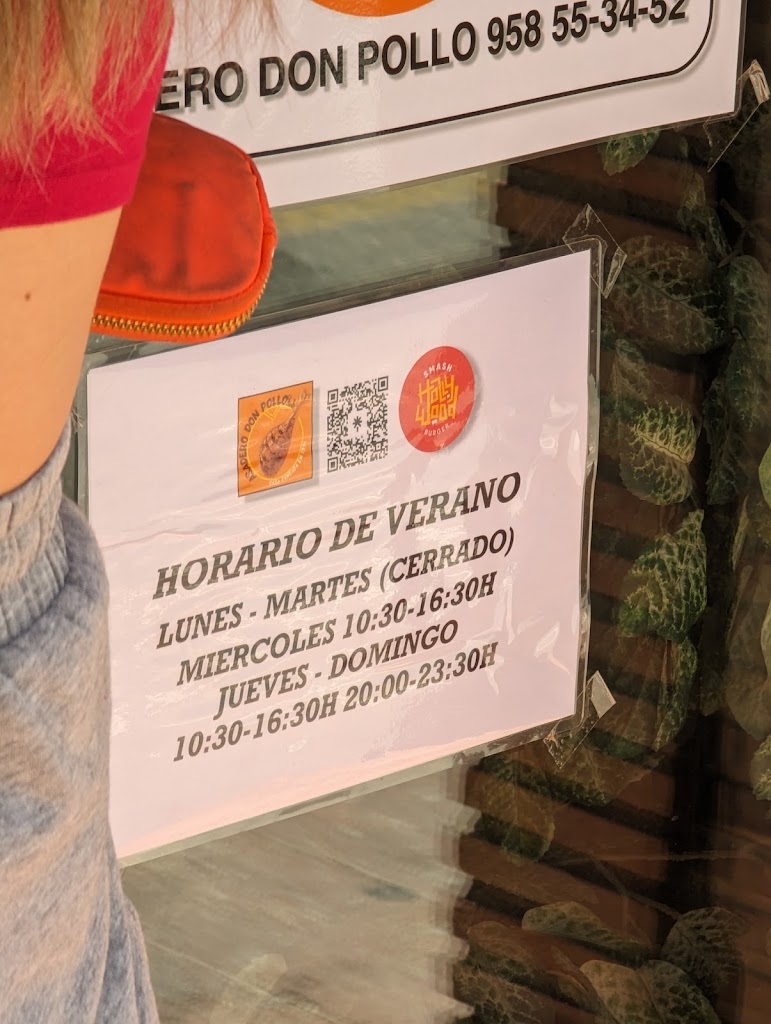 Asadero Don Pollo — Carta