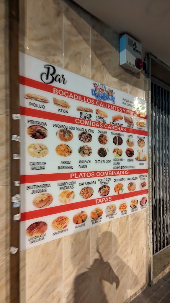 Bar Doraemon — Carta
