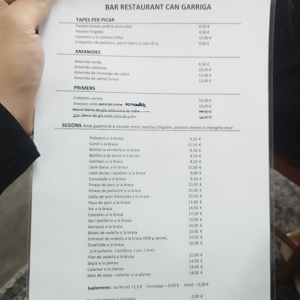 Can Garriga — Carta